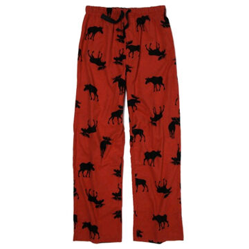 Hatley Mens Moose On Red Pajama Pant