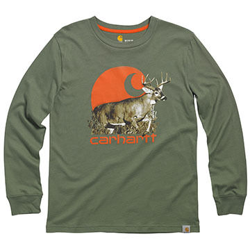 Carhartt Boys Photo Real Deer Long-Sleeve T-Shirt