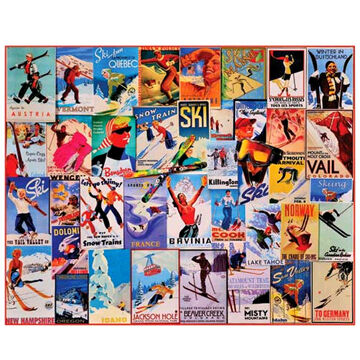 White Mountain Jigsaw Puzzle - Ski Posters