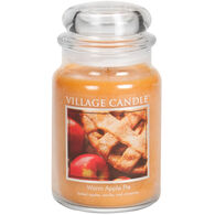Village Candle Large Glass Jar Candle - Warm Apple Pie
