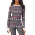 Cuddl Duds Womens Stretch Thermal Crew-Neck Long-Sleeve Baselayer Top