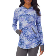 Cuddl Duds Women's Stretch Thermal Hoodie Tunic Long-Sleeve Baselayer Top