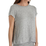 La Cera Women's Comfort Collection Scoop Sleep Pullover Top