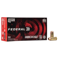Federal American Eagle 40 S&W 155 Grain FMJ Handgun Ammo (50)
