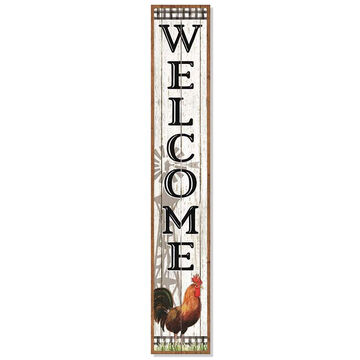 My Word! Welcome - Rooster and Windmill Porch Board