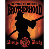 Desperate Enterprises Firemen Brotherhood Tin Sign