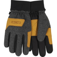 Kinco Men's Lined Lightweight Fleece Hybrid Glove with Double Palm