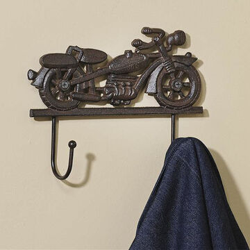 Giftcraft Vintage Motorcycle Cast Iron Dual Wall Hook