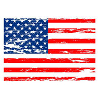 Sticker Cabana Distressed American Flag Mini Sticker