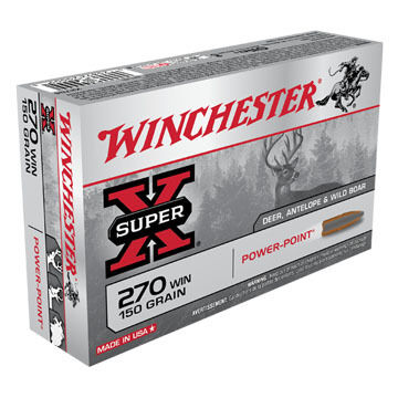 Winchester Super-X 270 Winchester 150 Grain Power-Point Rifle Ammo (20)