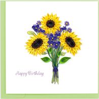 Quilling Card Sunflower Bouquet Birthday Card