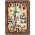 Rivers Edge Welcome To The Nut House Embossed Tin Sign