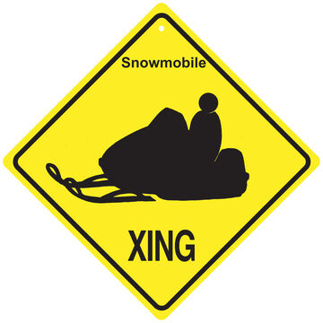 KC Creations Snowmobile XING Sign