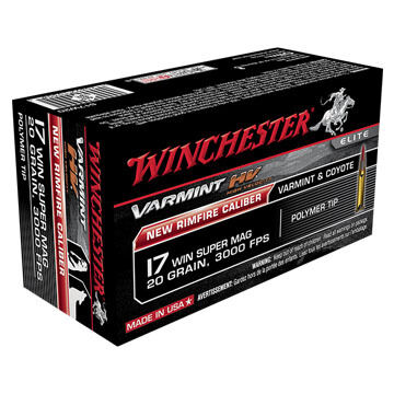 Winchester Varmint HV 17 WSM 20 Grain Polymer Tip Ammo (50)