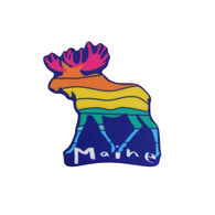Blue 84 Havens Moose Maine Mini Sticker