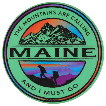 Blue 84 Geo Seal Mountains/Hiker Maine Sticker