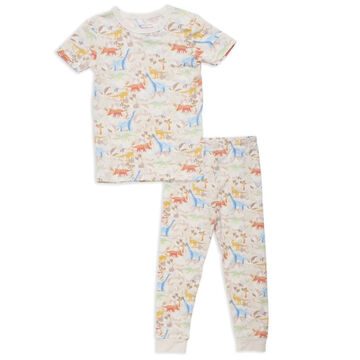 Magnetic Me Toddler Boys Ext-Roar-Dinary Modal Magnetic No Drama Short-Sleeve Pajama Set, 2-Piece