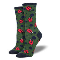 Socksmith Design Women's Ladybugs Crew Sock