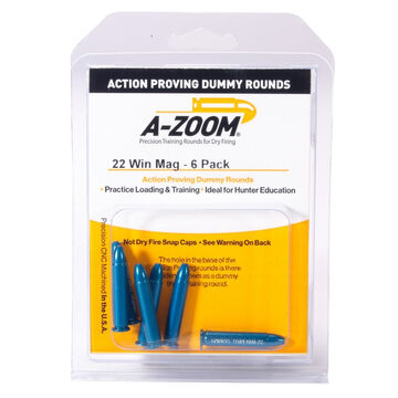 A-Zoom 22 Winchester Magnum Action Proving Dummy Round - 6 Pk.