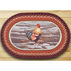 Capitol Earth Yard Boss Rooster Oval Patch Braided Rug