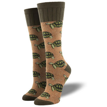 Socksmith Design Womens Outlands Slow And Steady Turtle Sock