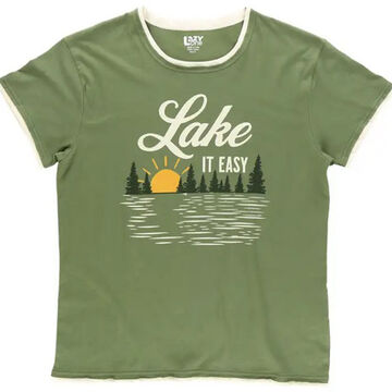 Lazy One Womens Lake It Easy Regular Fit Short-Sleeve PJ T-Shirt
