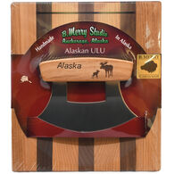 B Merry Moose & Calf Ulu Rocker Knife w/ Cutting Bowl / Board