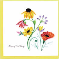 Quilling Card Wildflower Birthday Blooms Greeting Card