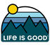 Life is Good Retro Mountains Decal