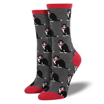 Socksmith Design Womens Tuxedo Cats Crew Sock