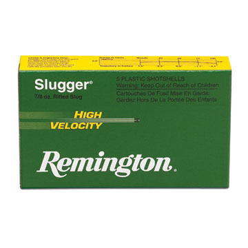 Remington Slugger High Velocity 12 GA 3 7/8 oz. Rifled Slug Ammo (5)