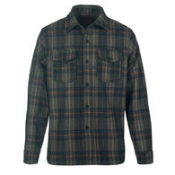 Schott NYC Men's Plaid CPO Wool Blend Long-Sleeve Shirt