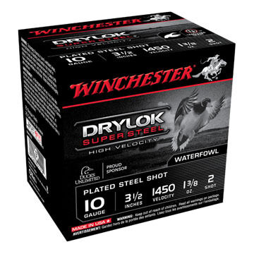Winchester DryLok Super Steel 10 GA 3-1/2 1-3/8 oz. #2 Shotshell Ammo (25)