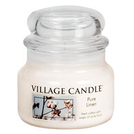 Village Candle Small Glass Jar Candle - Pure Linen