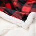Carstens Inc. Lumberjack Plaid Plush Sherpa Fleece Throw Blanket