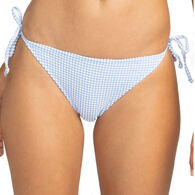 Roxy Women's Gingham Tie-Side Cheeky Bikini Bottom