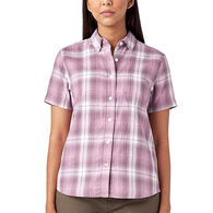 Dickies Women's Plaid Woven Short-Sleeve Shirt
