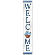 My Word! Welcome - Nantucket Basket w/ Hydrangeas Porch Board