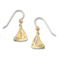 Left Hand Studios Sienna Sky and Adajio Jewelry Women's Gold Sailboat Earring