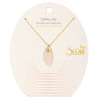 Scout Curated Wears Women's Organic Stone Necklace Opalite/Gold - Stone of Healing