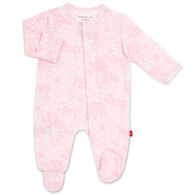 Magnetic Me Infant Girl's Pink Doeskin Modal Magnetic Footie Pajama