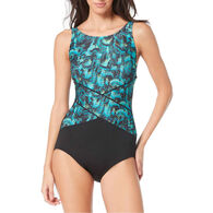 Beach House - Gabar - Swimwear Anywhere Women's High Neck Abstract Bloom One-Piece Swimsuit