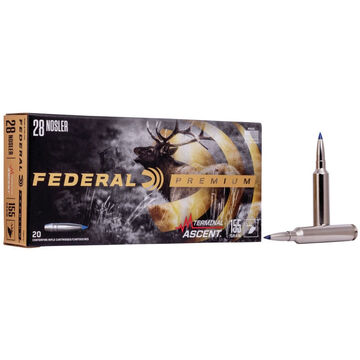 Federal Premium Terminal Ascent 28 Nosler 155 Grain Polymer Tip Rifle Ammo (20)