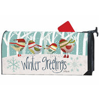 MailWraps Warm Winter Birds Magnetic Mailbox Cover
