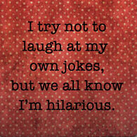 Paisley & Parsley Designs Try Not To Laugh At My Jokes Marble Tiles Coaster