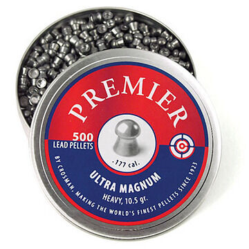 Crosman Premier 177 Cal. 10.5 Grain Ultra Magnum Domed Lead Pellet (500)