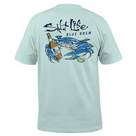 Salt Life Men's Blue Brew Crab Short-Sleeve T-Shirt