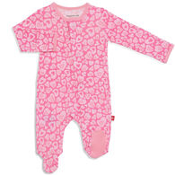 Magnetic Me Infant Girl's Leophearts Modal Magnetic Footie Pajama
