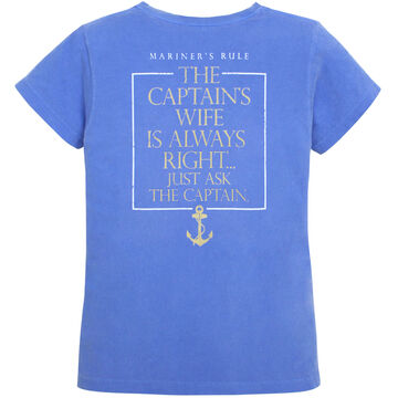 Artforms Womens Captains Wife Mariners Rule Short-Sleeve T-Shirt