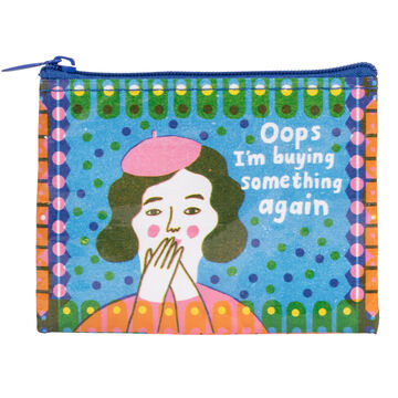 Blue Q Womens Oops, Im Buying Something Again Coin Purse